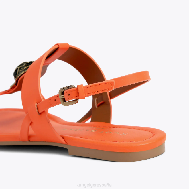 Kurt Geiger mujer sandalia plana london hampton 2LPR285 | calzados naranja